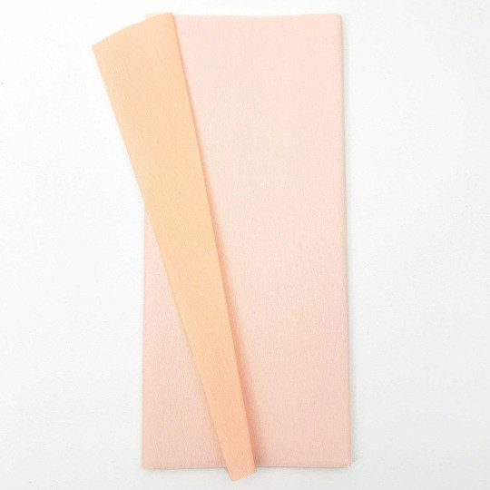 Double Sided Crepe Paper ~ Gloria Doublette from Germany ~ Apricot and Light Apricot